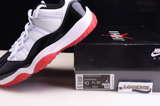 Reps TBK Bred Air Concord Low Retro 11 Jordan AV2187-160 0823